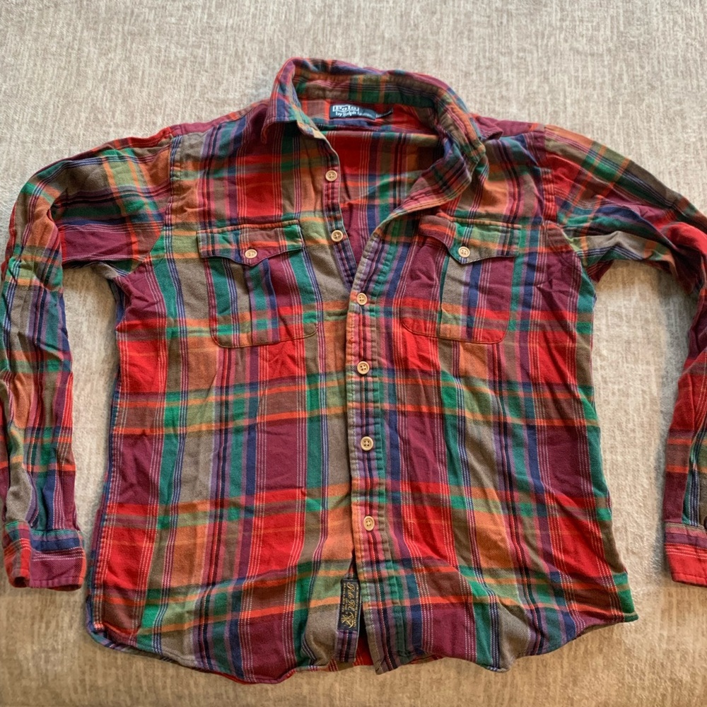 Plaid polo by Ralph Lauren button down